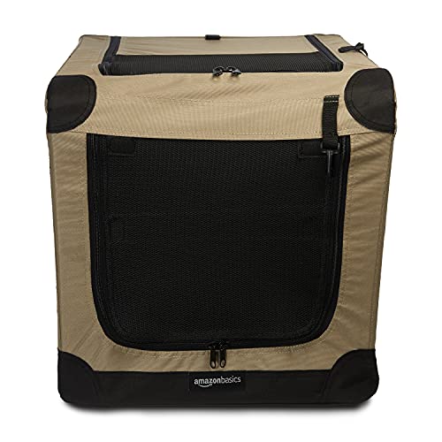 Amazon Basics 2Door Collapsible SoftSided Folding Soft Dog Travel