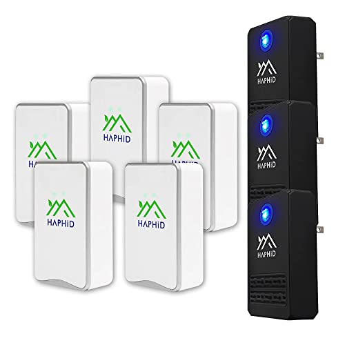 HAPHID Ionizer Air Purifier Plug In Ion Generator with Highest Output - Up to 32 Million Anions/Sec,Purify:Odors,Pets Smell Etc(8-Pack)