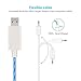 EL-AURORA Lightning to USB Cable, 3ft Visible Flowing LED USB Charger Cable Light Up Charger Sync Data Cord for iPhone X / 8 / 8 Plus / 7 / 7 Plus / 6 / 6 Plus, iPod and iPad (white)