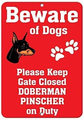 funny doberman warning signs