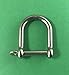 US STAINLESS Stainless Steel 316 Wide D Shackle 5.5mm (7/32