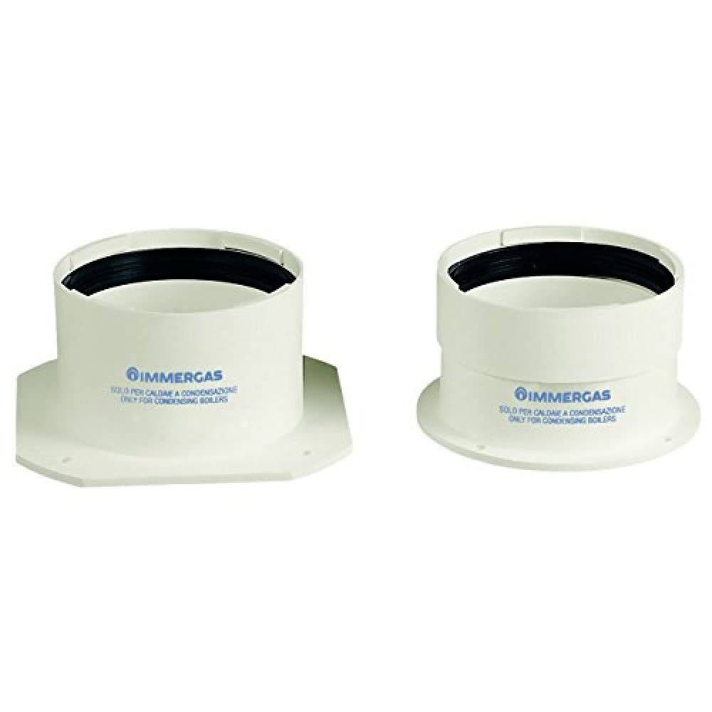IMMERGAS S.P.A. 3.012087 Immergas Kit Flanged Boots 3.012087Suction Smoke Exhaust 80/80, White