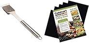 Cuisinart Grill Brush Bundle - Grill Cleaning Brush (Stainless Steel) & 5-Pack Non-Stick Reusable Grilling