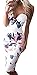 Dellytop Women's Women's Strappy Floral Midi Bodycon Club Pencil Dress