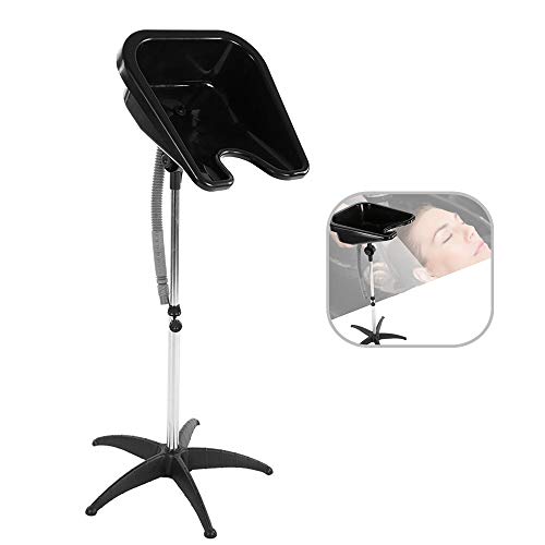 Hairdresser Washing Washbasin, for Hair Washing Salon, Adjustable Height 92.5-127cm, Easy to Assemble