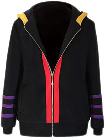 YSZYZX Unisex Adult Cosplay Japanese Anime Octopus Teacher Black Coat Hoodie Suitable For Winter,Asian Size 2XL(Bust 46.5in),Black