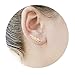 RIVERTREE Gold leaf Climber Earrings hypoallergenic Ear Crawler Stud for Women Girls Minimal Dainty