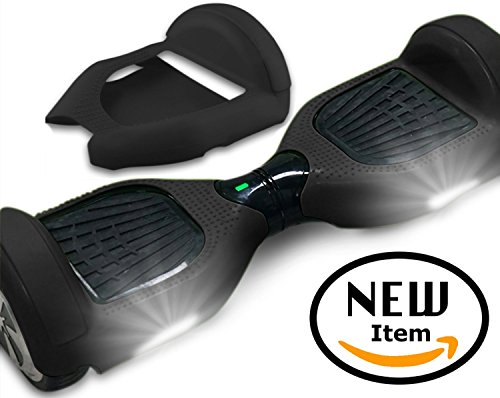 HOVERtection Original Silicone Protective Cover for T1 SWAGTRON Self-Balancing Scooters (6.5 Inch) – Promotes Scratch, Bump and Scuff Resistance – Textured, Non-Slip Surface (All Black)