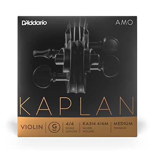 DAddario Kaplan Amo Violin String - Single G String - KA314 4/4M - Violin Strings - 4/4 Scale, Medium Tension