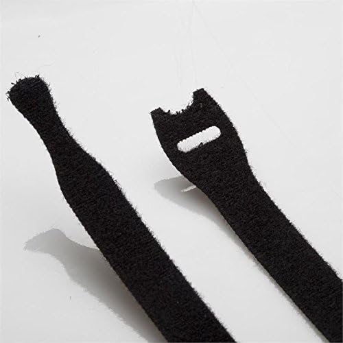 BuyCableTies 6" Velcro Brand Indoor &amp; Outdoor Cable Ties - Hook &amp; Loop - Black - 10 per bag