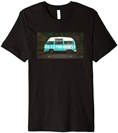 Mens Old Hippy Van Tee Shirt By Rules For Rebels 2XL Black