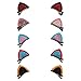 ThEast Valentines Cat Ears Hair Clips, Cute Glitter Sparkly Cat Ear Hair Pins, Animal Barrettes for Girls, Loveliness Valentines Day Gifts Party Decoration (6pair)