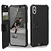 URBAN ARMOR GEAR UAG iPhone Xs Max [6.5-inch Screen] Metropolis Feather-Light Rugged Folio [Black] Military Drop Tested iPhone Card Case