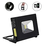 10W Portable Rechargeable Outdoor Cordless LED Work Light，V.MAX Camping Flood SOS Flashing Emergency Gift Light,Traveling Hiking Fishing 400 Lumen 6500K 4400mAh Battery Weatherproof IP44 Magnetic USB