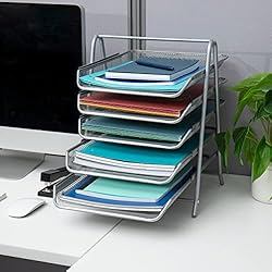 Mind Reader Desk Organizer with 5 Sliding Trays for