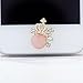 GBSELL 3D Crystal Bling Floral Crown Diamond Home Button Sticker For iPhone iPad (A)
