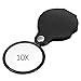 HESTYA 4 Pack 10X Mini Magnifying Glass Folding Pocket Magnifier Glass Loupe with Black Rotating Protective Holster for Reading Newspaper, Book, Magazine, Science, Hobby, Jewelry