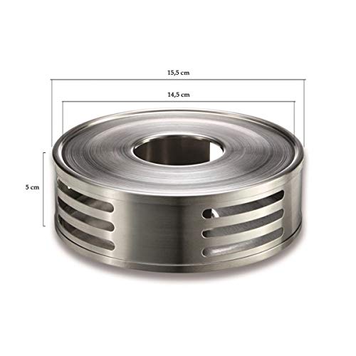 Teabloom Modern Tea Trivet/Tea Warmer Stainless Steel Trivet and