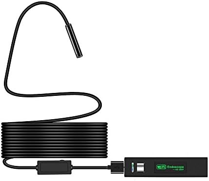 IP68 Wireless Endoscope, WiFi Borescope Inspection Camera 2.0 Megapixels HD1200P Snake Camera With 8 LEDs for Android and IOS Smartphone, iPhone, Samsung, Tablet 16.5 FT