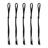 Hongfa Adjustable Eyewear Safety Glasses Eyeglasses Neck Cord String Lanyard Strap,Sunglasses Holder Straps,Set of 5 (Black)