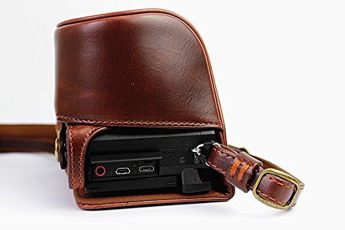 Kameratasche mit Stativ-Design, für Sony ILCE6000 a6000 mit 16-50 mm Objektiv, Dunkelbraun – Bild 4