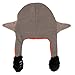 ABG Accessories Boys' Little Shark Squeez and Flap Fun Cold Weather Hat, Grey/red, Age 4-7