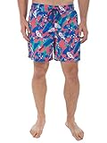 Men's Fish Print Swim Trunks - X80 Short Fitted Neon Swim Trunks