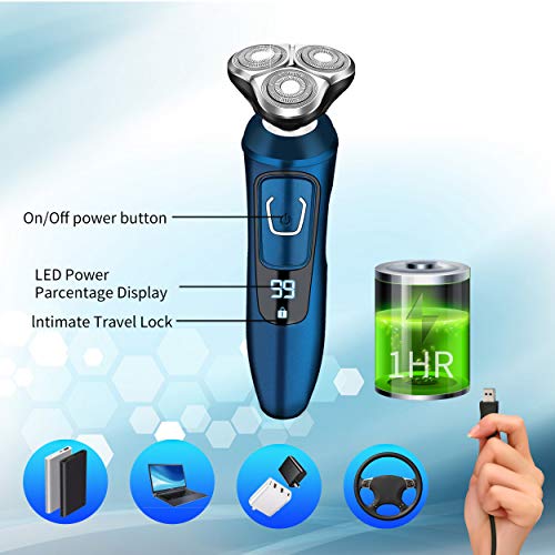 image for Electric Razor for Men,AWECOT 4 in 1 Men's Electric Shaver Kit with No