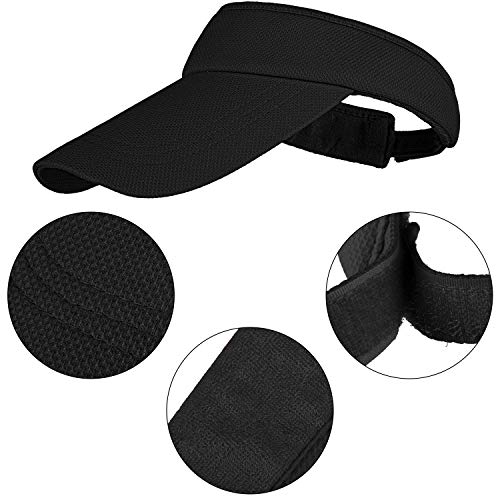 Cooraby 4 Pack Adjustable Sun Visors Outdoor Sport Sun Visors Hats with