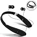 Bluetooth Headset, Dostyle Wireless Bluetooth Headphones Neckband Stereo Earphones with Retractable Earbuds, Foldable Design and Mic for iPhone X 8 7 Plus iPad Samsung Galaxy S7 S8 and Android Phones