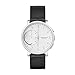Skagen Connected Men's Hagen Stainless Steel and Leather Hybrid Smartwatch, Color: Silver, Black (Model: SKT1100)