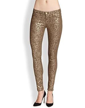7 For All Mankind Women's The Skinny in Leaf Gold Light