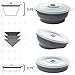 Collapse-it Silicone Food Storage Containers - BPA Free Airtight Silicone Lids, 4 Piece Set of 6-Cup & 4-Cup Collapsible Lunch Box Containers - Oven, Microwave, Freezer Safe