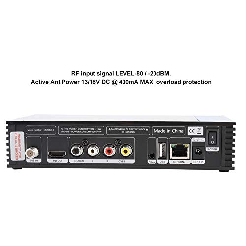 Eboxer Digital Satellite TV Receiver DVB-S2 Tuner with Remote Control Built-in WiFi Module Support DLNA, SAT to IP Support Web TV, IPTV, YouTube, Youporn, Redtube (us Plug)