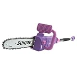 Sun Joe SWJ807E-PRP 10 inch 8.0 Amp Electric Convertible Pole Chain Saw, Purple