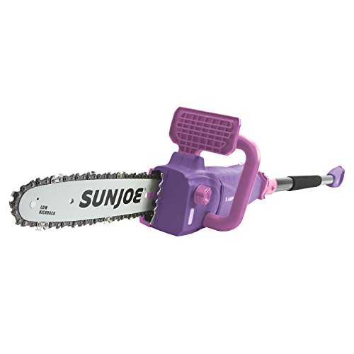 Sun Joe SWJ807E-PRP 10 inch 8.0 Amp Electric Convertible Pole Chain Saw, Purple