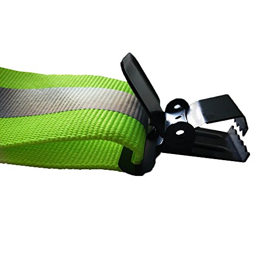 Men's Heavy Duty Work Suspenders, X-Back 2" Wide Adjustable Clip Suspenders,Reflective - Thumbnail 3
