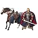 ToyBiz Year 2003 The Lord of the Rings Movie Series The Return of the King Deluxe Horse and Rider Set - Aragorn with Sword-Slashing Action and Brego with Galloping Action