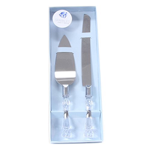 Sparkles Make It Special Wedding Cake Dessert Set with 13Inch Knife