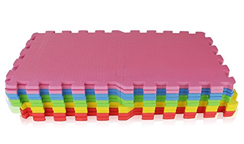 image for Angels 20 XLarge Foam Mats Toy ideal Gift, Colorful Tiles Multi Use, C