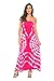 Riviera Sun 21611-FW-XL Strapless Tube Maxi Dress/Summer Dresses Fuchsia/White