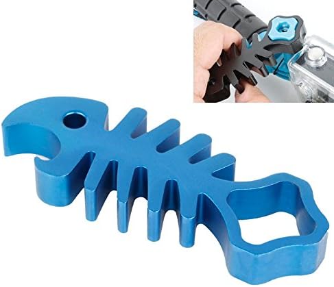 TMC Fishbone Style Aluminium Tighten Wrench Nut Spanner Thumb Screw Tool for GoPro Hero 4 / 3+ / 3 / 2 / 1(Blue)