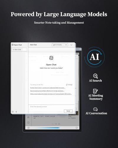 iFLYTEK AINOTE Air 2 – E Ink Writing Tablet 8.2" with Stylus, AI Voice-to-Text Notebook, 17-Language Transcription & 12-Language Translation, LLM Meeting Recorder, Cloud Digital Notepad