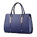 Womens Pure Color Pu Leather Boutique Tote Bags Top Handle Handbag