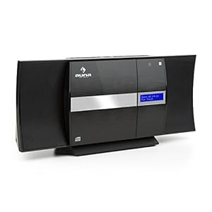 auna V-20 – Verticaal stereosysteem, microsysteem, cd-speler, mp3, DAB + tuner, marifoonontvanger, Bluetooth, NFC…