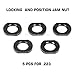FieldSport® 1/2x28 Thread Crush Washer Replacement Jam Nut Muzzle Brake Locking and Position Adjustement, All Steel, Black Steel, 5PC Pack