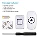 Toplus Wireless Doorbell Chime Kit Waterproof Door Bell 1000 feet Long Range, 36 Chimes, 4 Volume Levels, LED Indicator, 1 Push Button Transmitter & 1 Plug-In AC Receiver, White