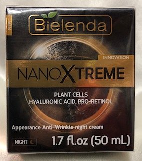 BIELENDA NANOXTREME PLANT CELLS, HYALURONIC ACID, PRO-RETINOL. ANTI-WRINKLE NIGHT CREAM. 1.7 FL OZ