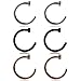 Ruifan 6pcs Stainless Steel Body Jewelry Piercing Earrings Nose Hoop Ring Unisex 18 Gauge 5/16