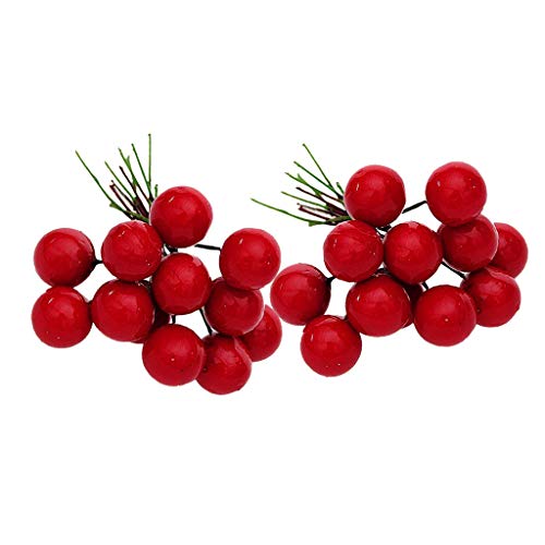 Nesee Christmas Xmas Simulation Cherry Hanging Ornaments for Christmas Tree Decoration, Festival Holiday Cute Drops Finials Wedding New Year Decorative Pendant Gifts
